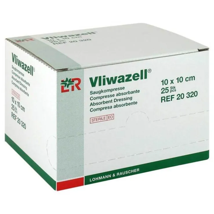 Vliwazell Kompressen 10x10cm, 25 St