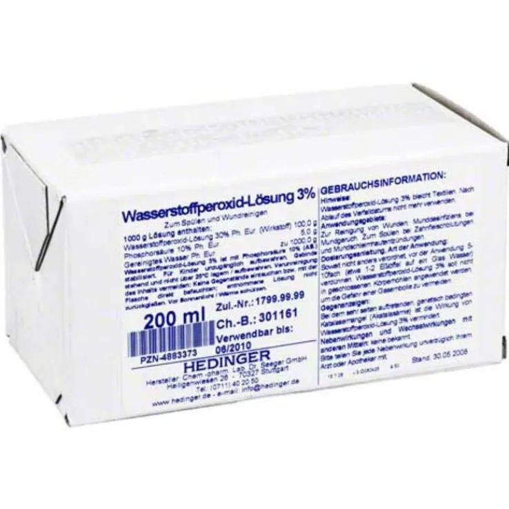 Wasserstoffperoxid-Lösung 3% Standardzulassung, 200 ml