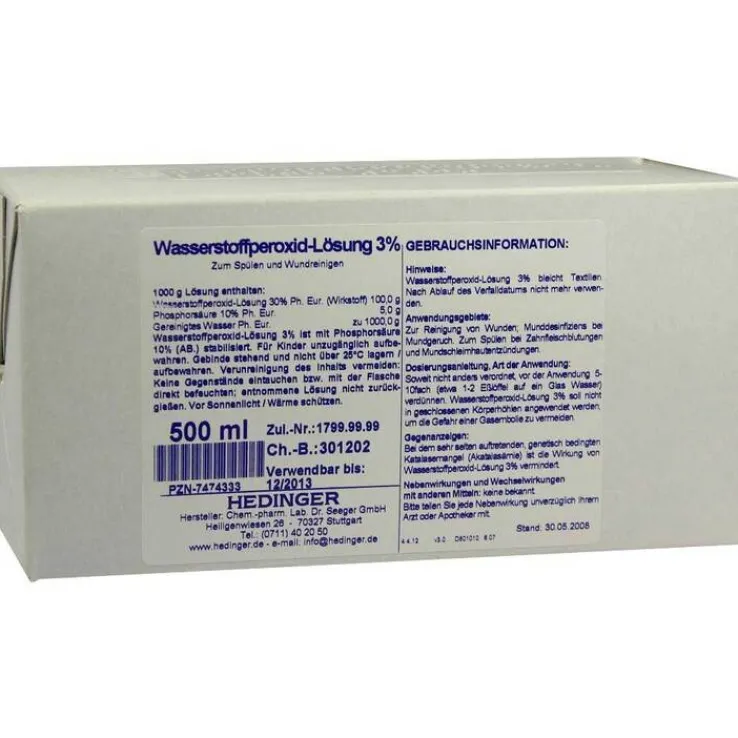 Wasserstoffperoxid-Lösung 3% Standardzulassung, 500 ml