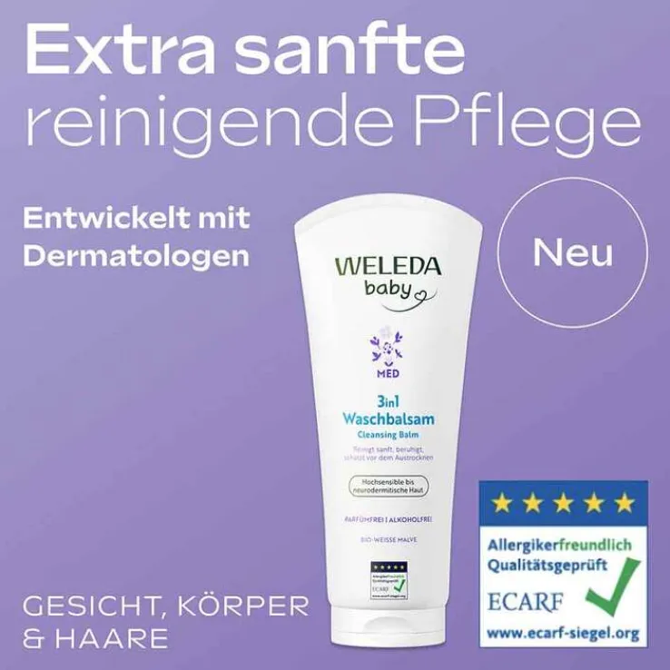 Weleda 3in1 Waschbalsam weiße Malve, 200 ml