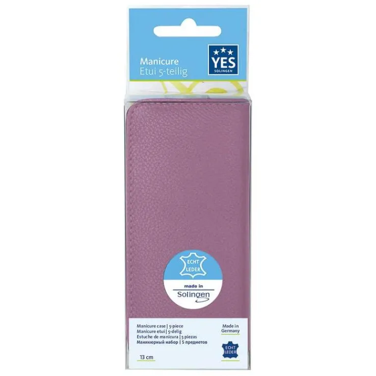 Yes Manicure-Etui Leder 5teilig lavendel, 1 St