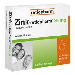 Zink Ratiopharm 25 mg Brausetabletten, 20 St